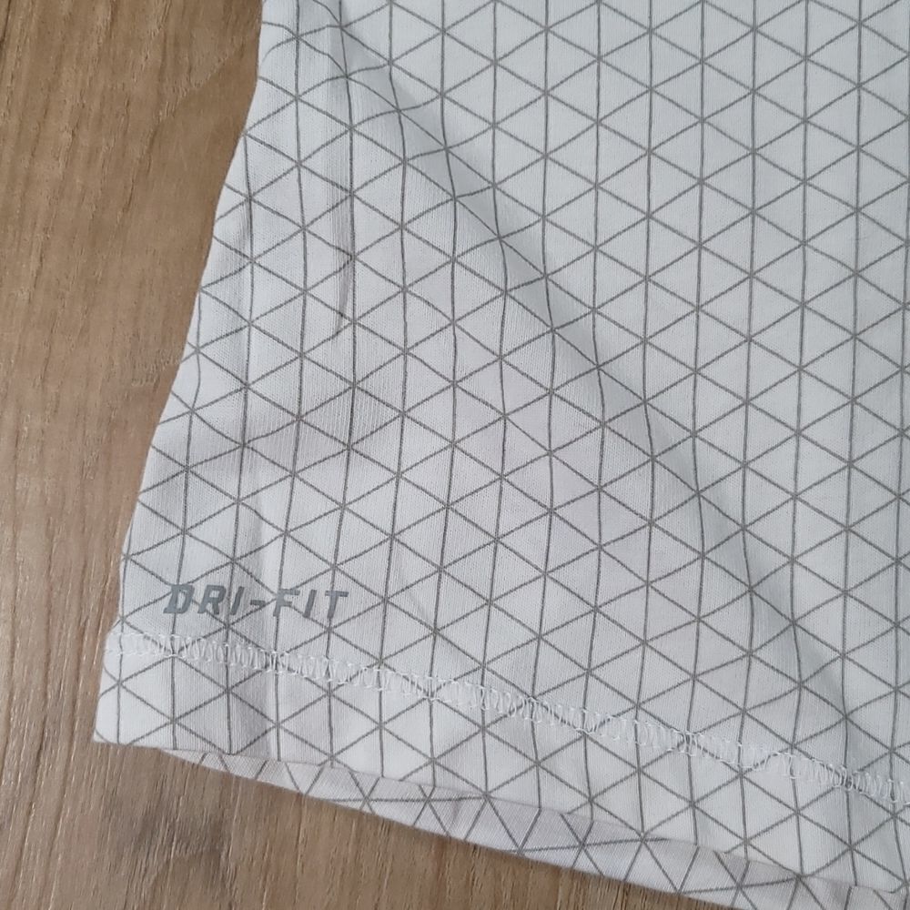 🔺️ Nike White & Gray Dri-Fit Racerback Tanktop Large - Picture 7 of 11